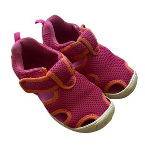 Harper canyon girls sandals size 10 pink and orange strappy